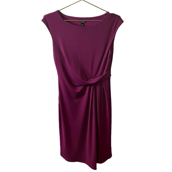Ann Taylor Side Ruched Purple Dress Size Small - Picture 1 of 10